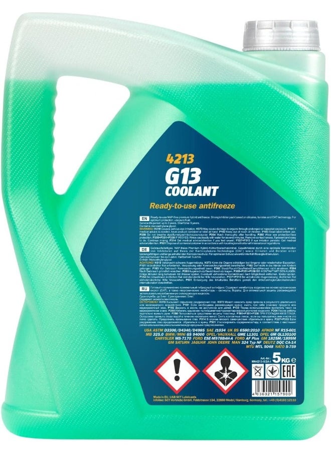 مانول مانول G13 سائل تبريد مضاد للتجمد جاهز للاستخدام، G13، 5 لترات  - Image 2