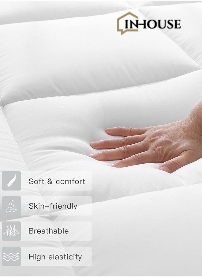 In-House - Hotel Comfort Package | Watin Mattress Size 200x140 cm Thickness 24 cm + mattress Topper Size 200x140 cm Thickness 8 cm + Two Striped Pillows Size 75x50 cm - Image 1