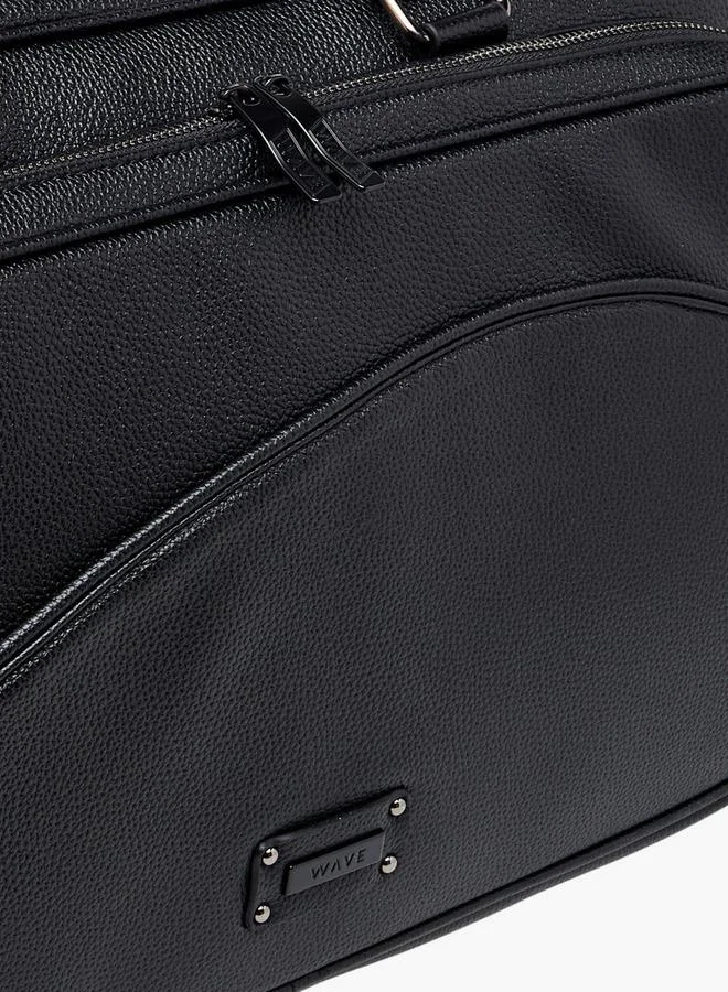 Wave BLACK Retractable Handle Duffle Bag with Zip Closure  | Best Price UAE