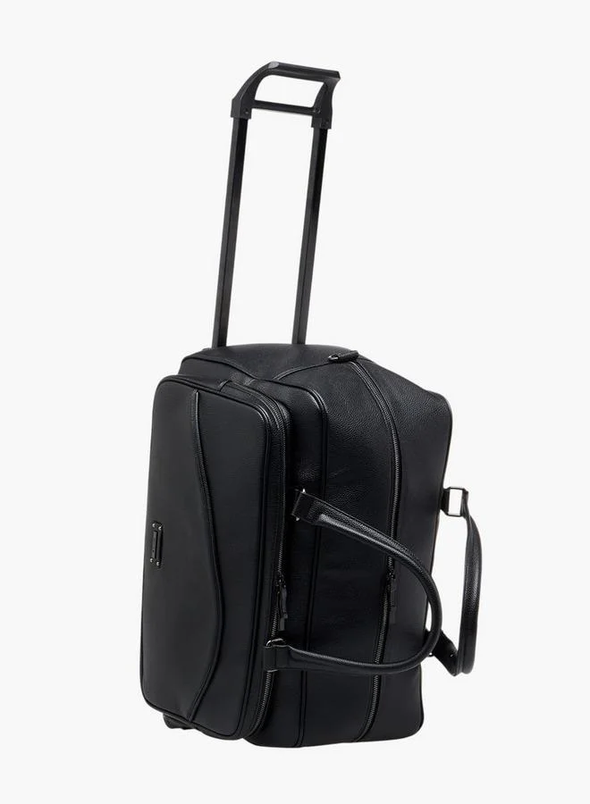Wave BLACK Retractable Handle Duffle Bag with Zip Closure  | Best Price UAE