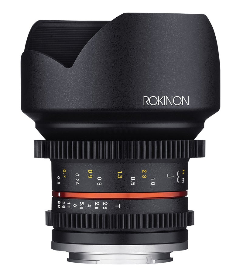 Rokinon Cine CV12MMFT 12mm T22 Cine Fixed Lens for OlympusPanasonic Micro 43 Cameras Black - Image 2