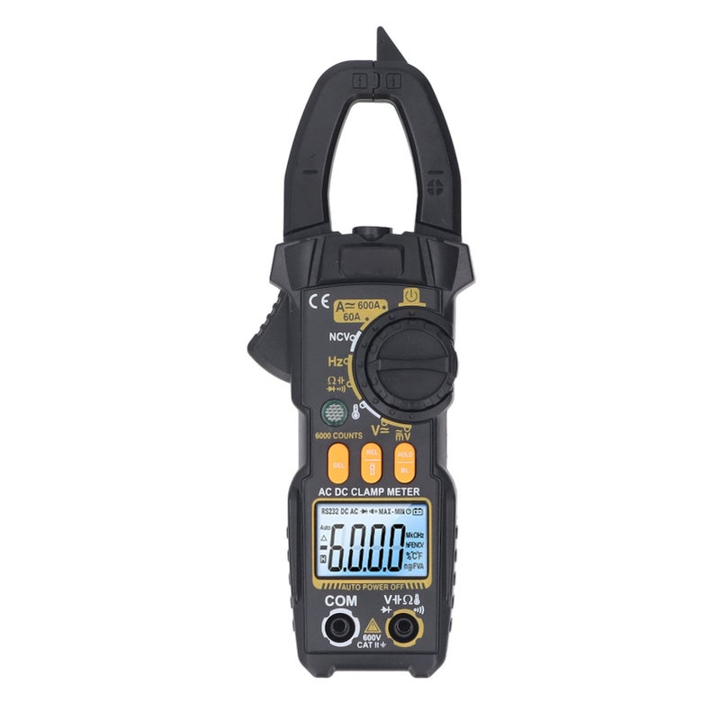 Digital Clamp Meter Multimeter 6000 Count LCD AC DC Volt Amp Diode Temp Hz Ohms Capacitance Tester Electrican Tool PN108 - Image 2