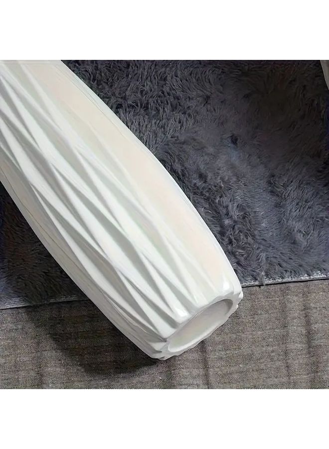Large White Plastic Vase Durable Shatterproof Living Room Home Decoration - Image 5