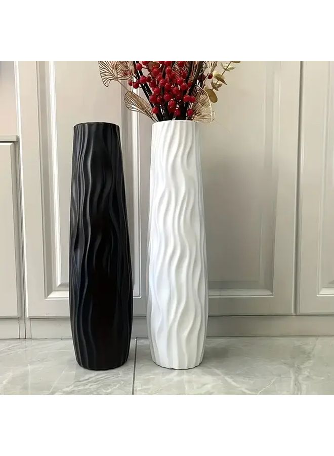 Large White Plastic Vase Durable Shatterproof Living Room Home Decoration - Image 4