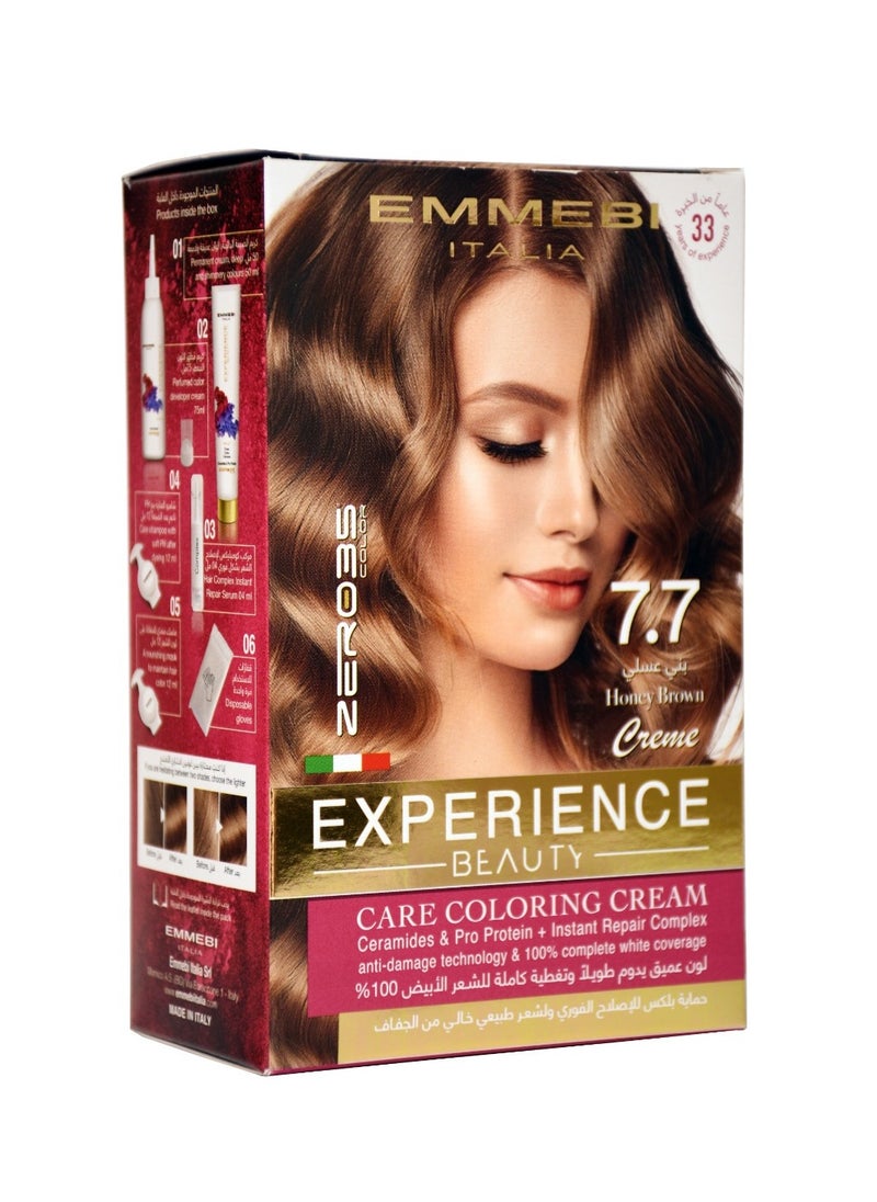 EMMEBI ITALIA Beauty Experience Care Coloring Cream Honey Brown 7.7 