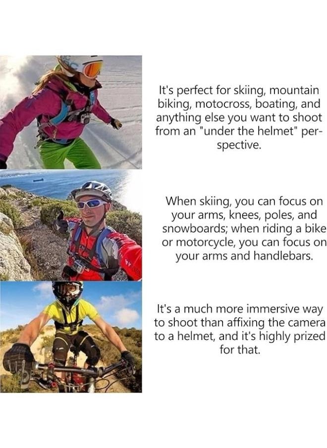 Generic - Elastic 3 Point Chest Strap for Action Camera, Fully Adjustable Chest Strap - Image 1