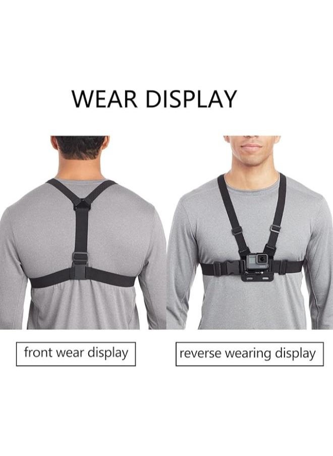 Generic - Elastic 3 Point Chest Strap for Action Camera, Fully Adjustable Chest Strap - Image 1