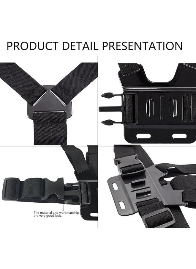 Generic - Elastic 3 Point Chest Strap for Action Camera, Fully Adjustable Chest Strap - Image 1