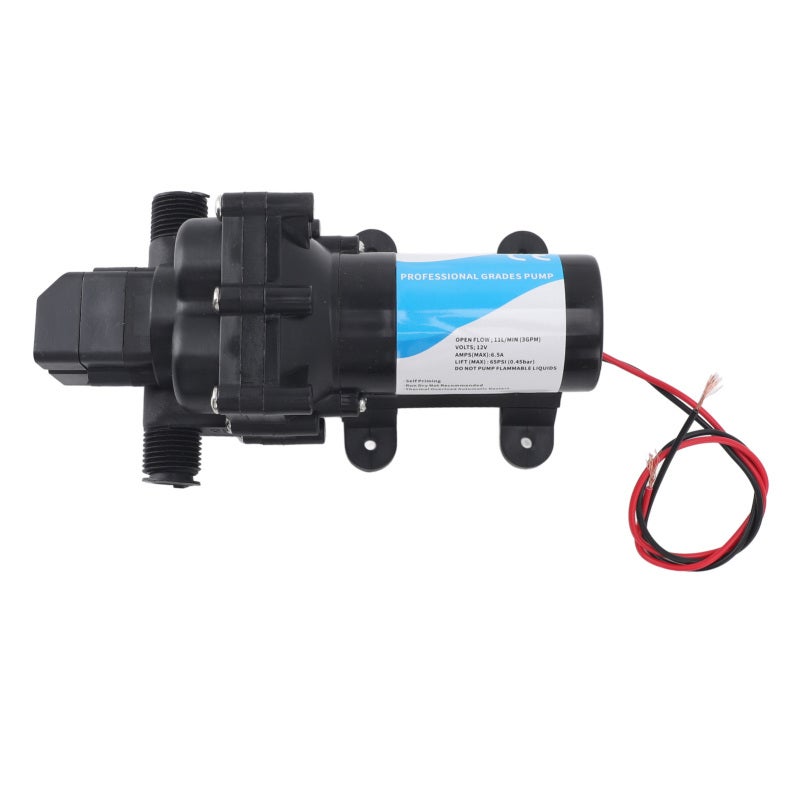 12V DC Water Transfer Pump - Powerful Self-Priming Function, Misting Cleaning Feature, Sturdy Plastic Construction for RV, Marine, Sump & Automotive Use - Image 2