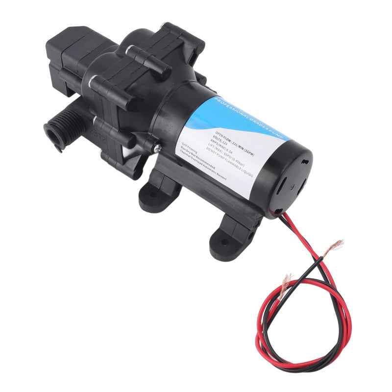 12V DC Water Transfer Pump - Powerful Self-Priming Function, Misting Cleaning Feature, Sturdy Plastic Construction for RV, Marine, Sump & Automotive Use - Image 3