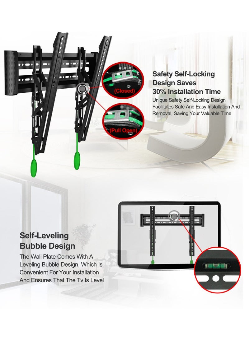 NB NORTH BAYOU Tilt TV Wall Mount for Most 40-60 Inch Flat Screen/Curved TV,Low Profile Wall Mount Saving Space Max VESA 600x400mm Hold up to 80Ibs  - Image 3