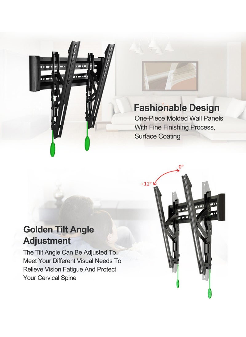 NB NORTH BAYOU Tilt TV Wall Mount for Most 40-60 Inch Flat Screen/Curved TV,Low Profile Wall Mount Saving Space Max VESA 600x400mm Hold up to 80Ibs  - Image 2