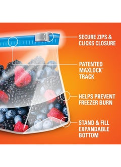 Hefty Hefty Slider Freezer Storage Bags, Quart Size, 74 Count  - Image 4