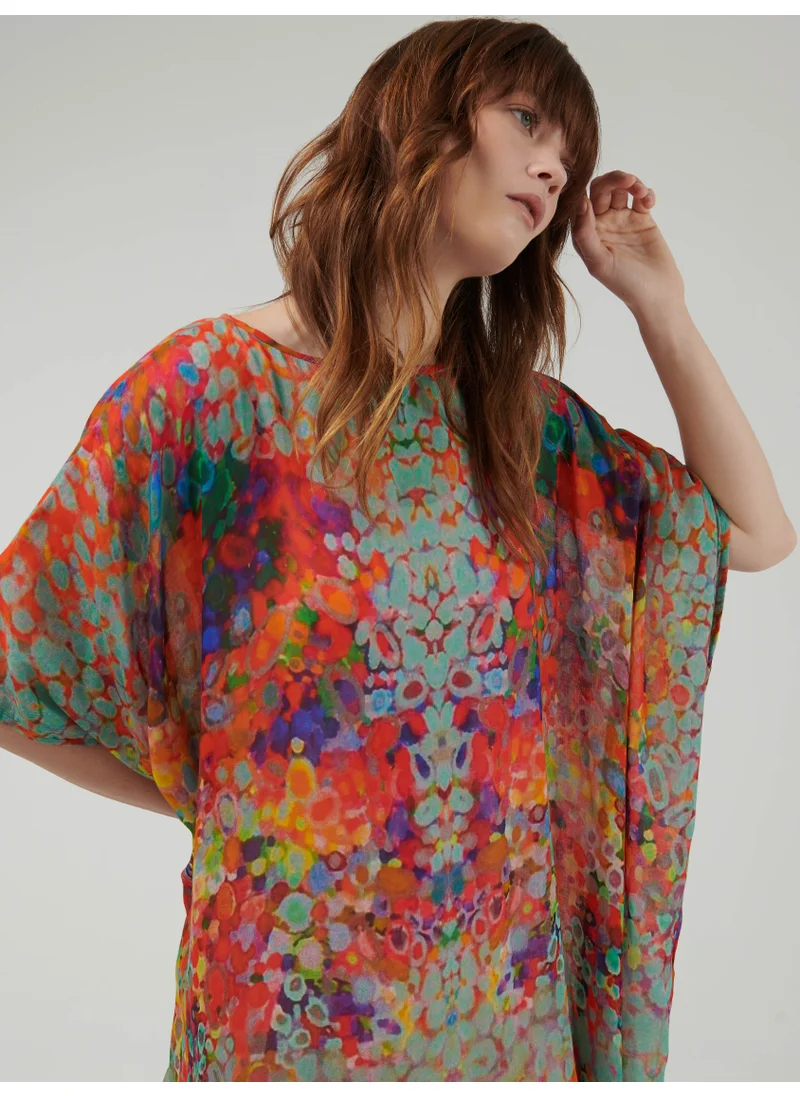 leem Micro Dappled Print Kaftan