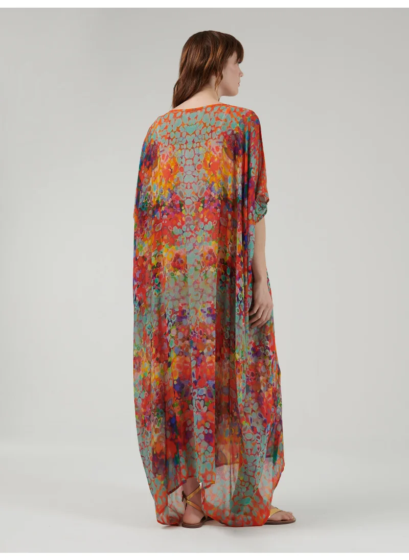 leem Micro Dappled Print Kaftan