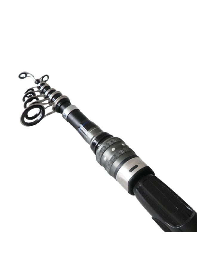 Generic Carbon and Fiber Glass Comfort Grip Lightweight Telescopic Fishing Lure Rod Black 2.58 m TL-504 - Image 2