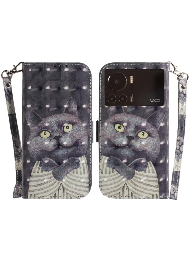 زبون جراب لهاتف Infinix Note 12 VIP، جراب جلدي ثلاثي الأبعاد ملون أفقي قابل للطي - Image 1