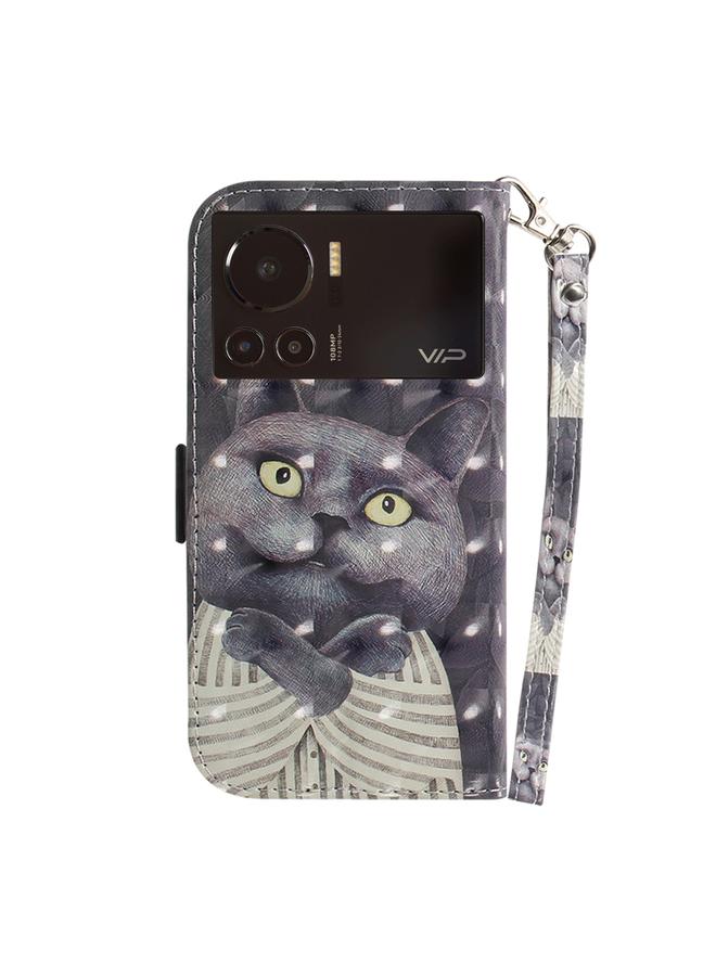 زبون جراب لهاتف Infinix Note 12 VIP، جراب جلدي ثلاثي الأبعاد ملون أفقي قابل للطي - Image 3