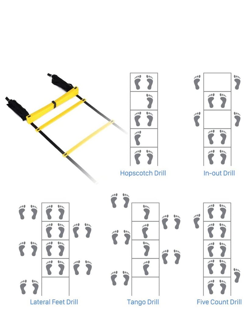 SYOSI Agility Ladder, Footwork Speed Training Drill Ladder, Agility Training Speed 8 Rung 13ft for Soccer, Football, Sports Training, Speed Agility Flexibility Ladder with Carrying Bag  - Image 3