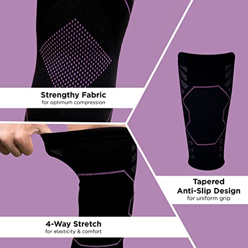 TruHabit Knee Caps for Women (XL) Advanced Compression & Anti-Slip Knee Support for Women; Knee Support for Gym Squats, Pain Relief, Sports Workout; Knee Cap for Women with 4-Way Stretch (1 Pair) - Image 4