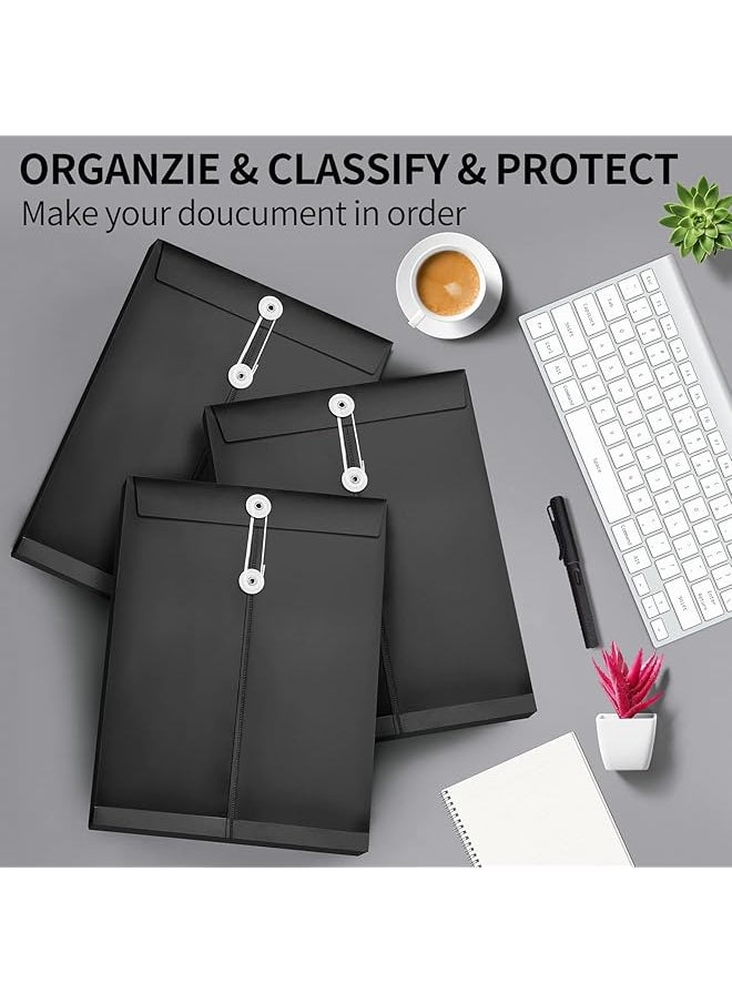 Document Folder With String Closure 12 Pack A4 Plastic Wallets Folders Plastic Folders A4 Envelope Folder Jacket Document Letter For Office School Home Black - pzsku/Z980CC622DAE72C548F71Z/45/_/1740917172/1fb9a72d-bc4c-48f1-bbf0-3102e980ddaf