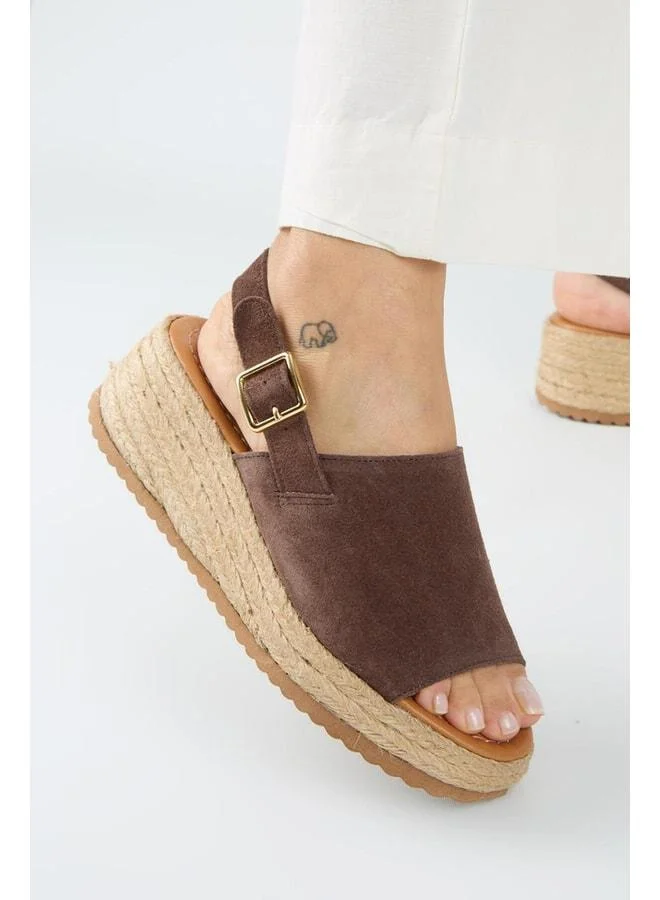 Manijero  Penny Women's Genuine Leather Belt Buckle Brown Sandal. for Women | Best Price UAE