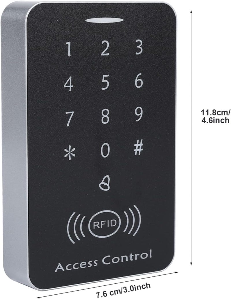 Smart Door Access Controller ID Card Reader Keypad Lock Support 1000 Users Businesses Communities PVC Black 4.6x3.0x0.8in - Image 3