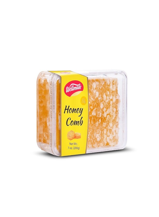 Wellmade Pure Raw Gourmet Honeycomb | 100% Natural Turkish Honey | Unfiltered Farm Fresh Honeycomb in Protective Box | No Additives, No Preservatives | 7 oz (Pack of 1) - Image 1