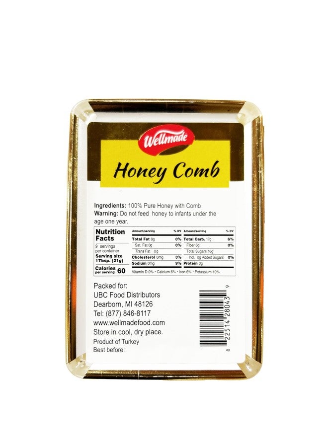 Wellmade Pure Raw Gourmet Honeycomb | 100% Natural Turkish Honey | Unfiltered Farm Fresh Honeycomb in Protective Box | No Additives, No Preservatives | 7 oz (Pack of 1) - Image 5
