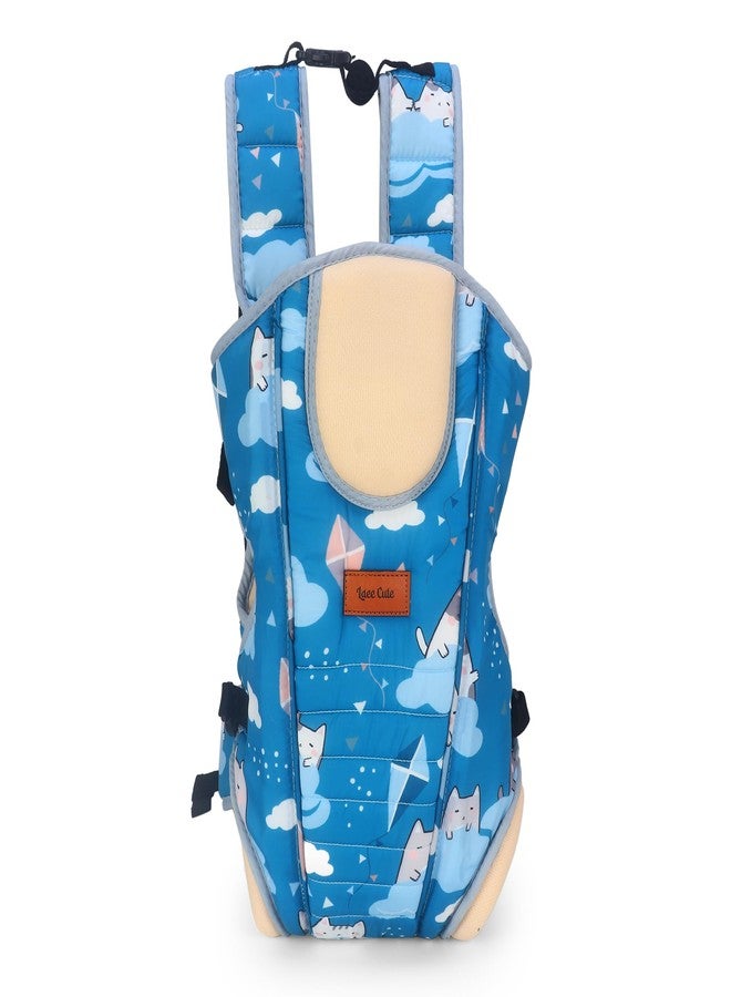 Laee Cute Baby Carrier Bag – Soft & Comfortable Baby Carrying Sling with Printed Design, Adjustable Straps, Front & Back Carry for Newborns & Toddlers (Blue) - Image 1