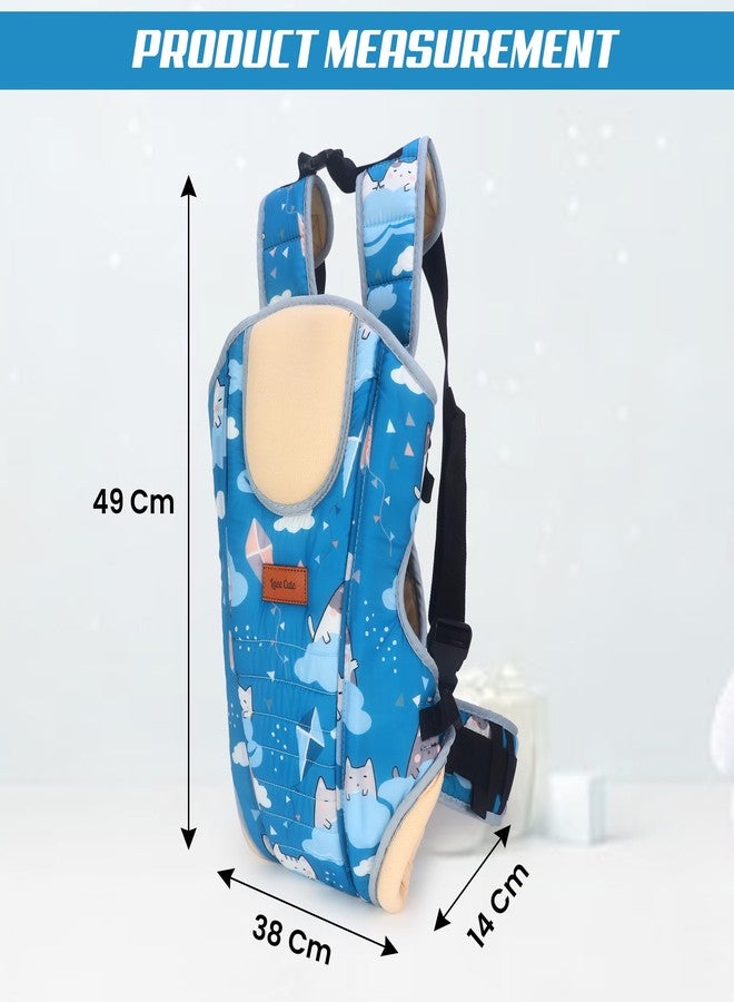 Laee Cute Baby Carrier Bag – Soft & Comfortable Baby Carrying Sling with Printed Design, Adjustable Straps, Front & Back Carry for Newborns & Toddlers (Blue) - Image 2