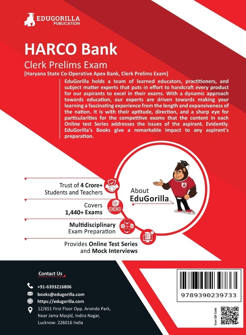 Haryana State Co-Operative Bank Clerk Prelims Exam 2024 - HARCO (English Edition) - 8 Full Length Mock Tests and 9 Sectional Tests with Free Access To Online Tests  - Image 2