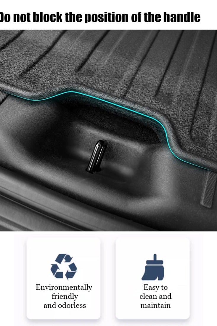 Generic 3-piece car trunk, suitable for 2025 model, Tesla Model Y car trunk mat, wear-resistant, easy to clean, high-end, material: TPE. - Image 5