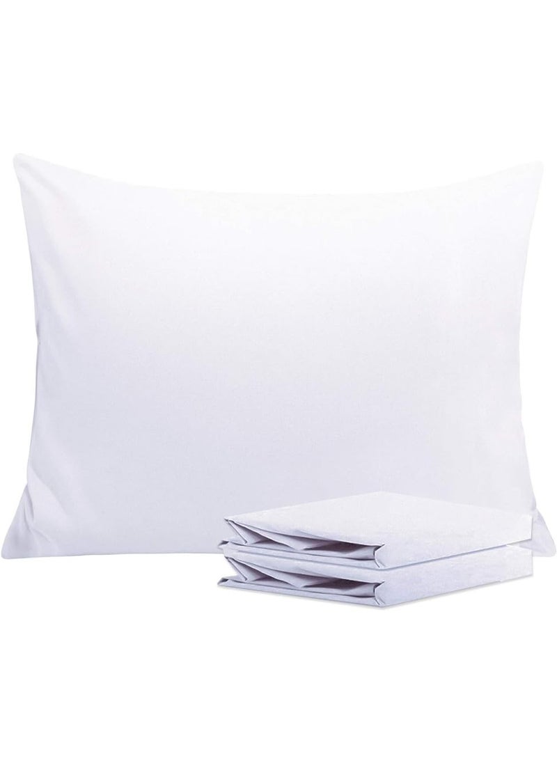 AMAR HOMES COMFORTABLE SLEEP Amar Homes 100 Water Resistant Pillow Protector Terry Cotton 220 GSM White Pack of 4 16x24 Zippered Closure Complete Protection Against Water Spills Dust Mites Bedbugs and Allergens  - Image 1
