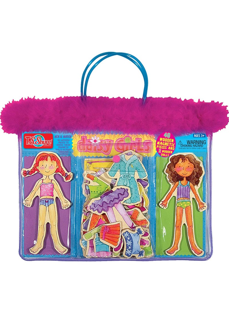 Bendon Bendon TS Shure Daisy Girls 40-Piece Wooden Magnetic Dress Up Doll 50463  - Image 1