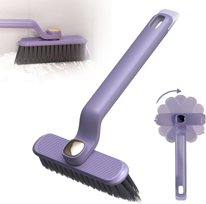 MELANA Multi-Function Bathroom Cleaning Brush, Tiles Cleaning Brush, Hard Bristle Rotating Crevice Gap Cleaning Brushes for Bathroom, Floor Cleaner Brush (Multi Colour) - Image 1