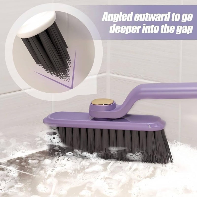 MELANA Multi-Function Bathroom Cleaning Brush, Tiles Cleaning Brush, Hard Bristle Rotating Crevice Gap Cleaning Brushes for Bathroom, Floor Cleaner Brush (Multi Colour) - Image 2