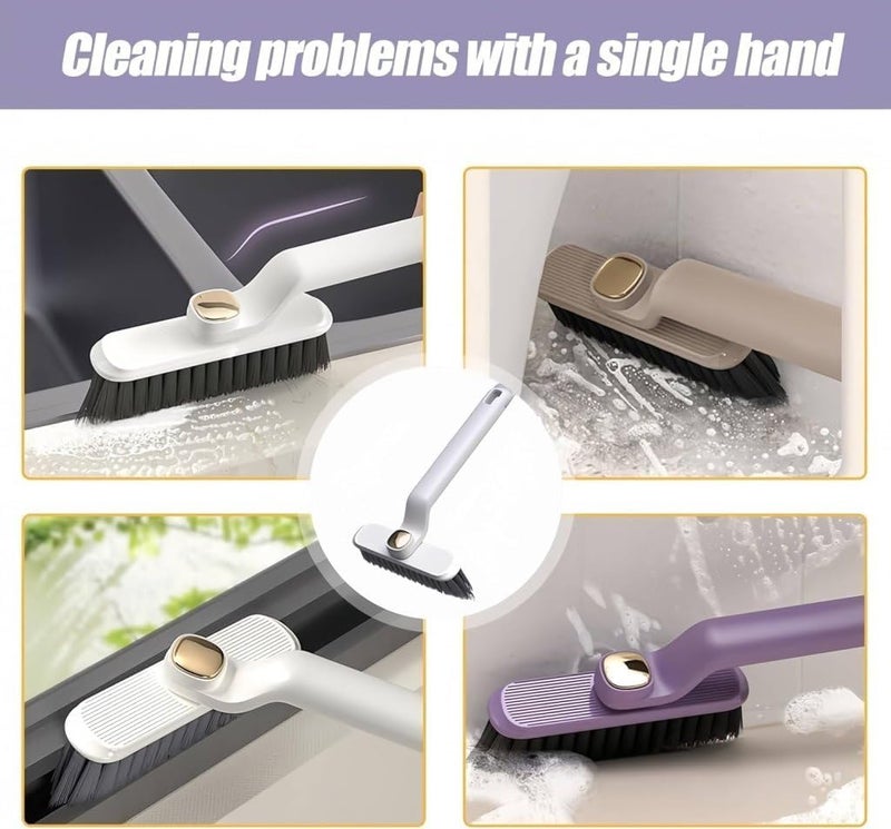 MELANA Multi-Function Bathroom Cleaning Brush, Tiles Cleaning Brush, Hard Bristle Rotating Crevice Gap Cleaning Brushes for Bathroom, Floor Cleaner Brush (Multi Colour) - Image 4