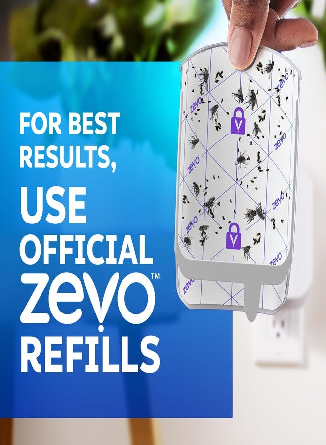 Zevo MAX Bug Catcher & Fly Trap for Indoors - Flying Insect Trap for Gnats, House & Fruit Flies - Use in Any Room - No-Mess Disposal (1 Plug in Base & 6 Cartridges) - Image 4