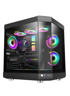 Truenort TrueNort Rainbow desktop computer case supports ATX motherboard 360 water-cooled with side transparent Glass Panels with 4 ARGB Fan Support  - Image 1