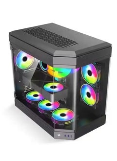 Truenort TrueNort Rainbow desktop computer case supports ATX motherboard 360 water-cooled with side transparent Glass Panels with 4 ARGB Fan Support  - Image 2
