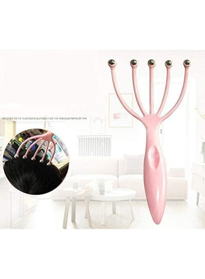 Handheld therapeutic scalp massager with rotating stainless steel beads for the growth of oily and dry curly hair - Image 5