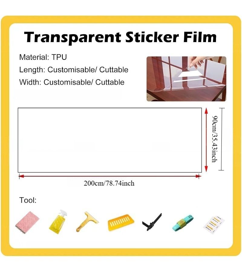 Transparent Thickened Kitchen Oil Proof Sticker 35.43x78.74 Inch Waterproof Splash Guard Film - Image 4