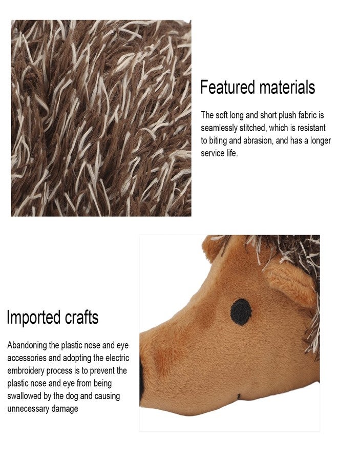 Pilipane Plush Dog Toy, Hedgehog Dog Squeaky Toy, Soft Animal Plush Dog Toothbrush Chew Toy, Interactive Squeaky Hide and Seek Plush Dog Toy, Stuffed Biting Training Playing Toys for Pet Puppy Chewers - Image 4