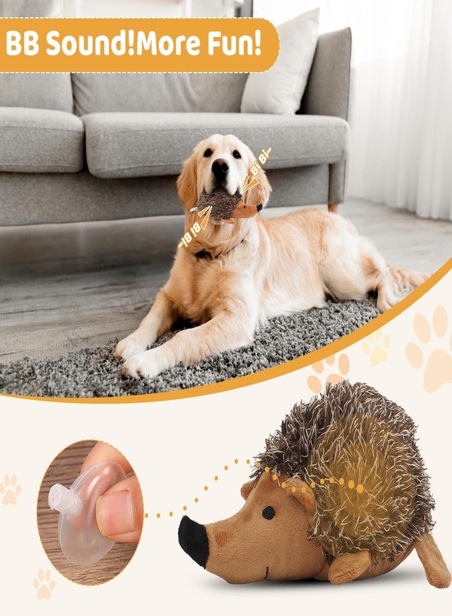 Pilipane Plush Dog Toy, Hedgehog Dog Squeaky Toy, Soft Animal Plush Dog Toothbrush Chew Toy, Interactive Squeaky Hide and Seek Plush Dog Toy, Stuffed Biting Training Playing Toys for Pet Puppy Chewers - Image 2