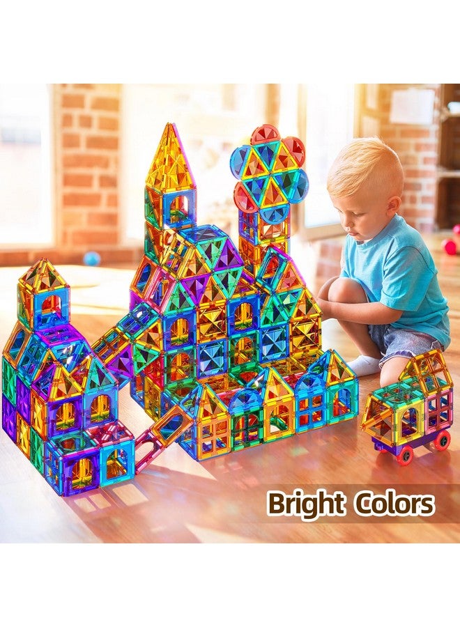 TEMI Magnetic Tiles,Building Blocks, Magnets Building Set, Learning And Education Toys Christmas Toy Gift For Ages 3 4 5 6 7 8+ Year Old Toddler Kids Boys And Girls (Magnetic Tiles-80Pcs)  - Image 4
