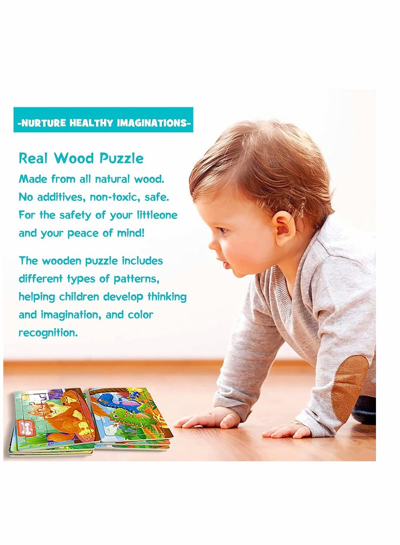 Toddler Wooden Animal Puzzles, Montessori Educational Toys, 4 Pack Jigsaw Set for Preschool Learning, Fun Family Activity, Perfect Gifts for Kids - Image 5