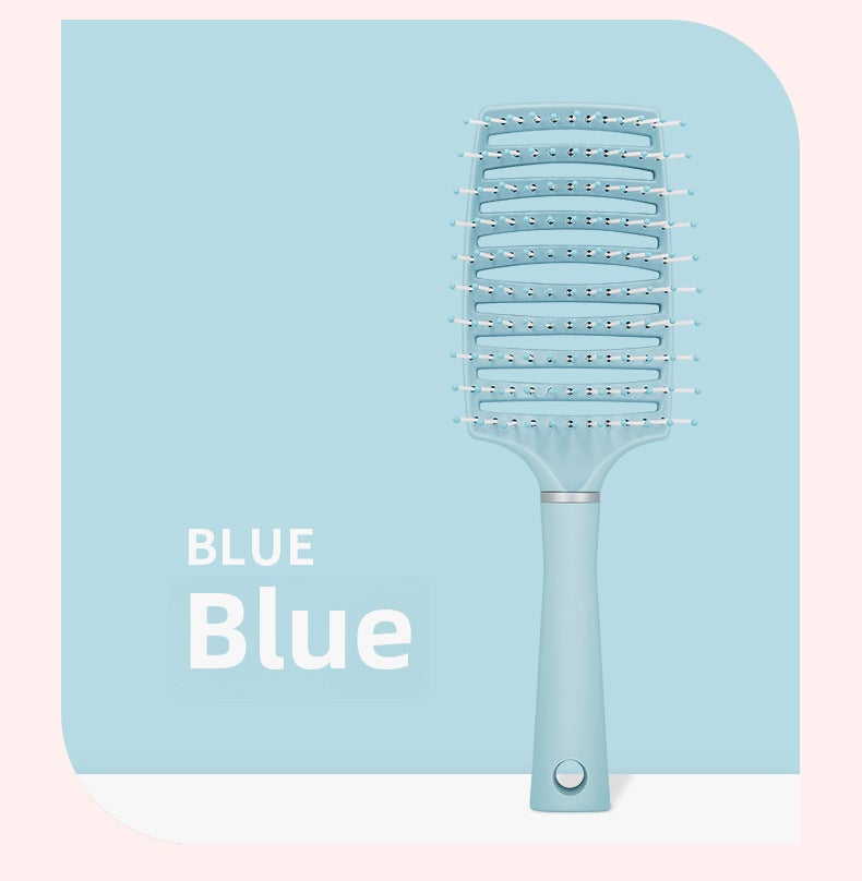 إسكدنيا Fluffy Rib Comb Mens Styling Massage Curve Blue Big Bay Comb