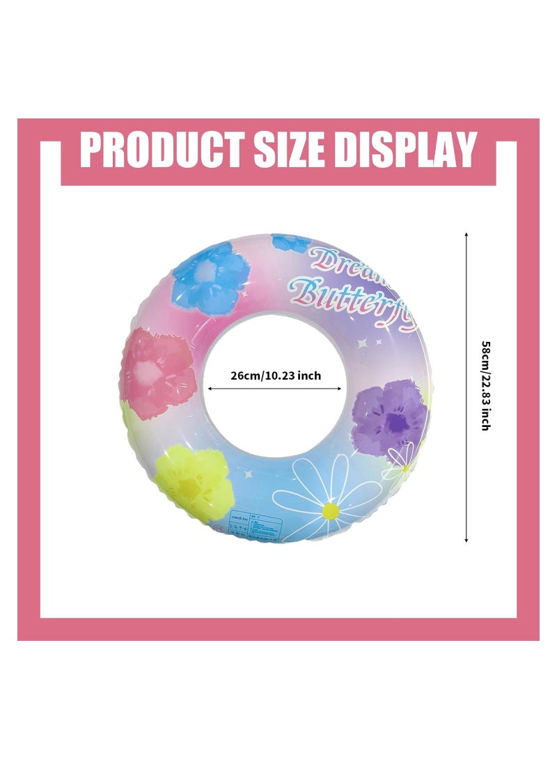 SYOSI Pool Inflatables Swim Ring for Kids, Cute Animal Rubber Ring, Pool Floats, Summer Outdoor Fun Beach Party Swim Ring Water Sport Gift for Boys Girls, Beach, Pool, Park, Lake, for 5-9 Years Old - Image 3