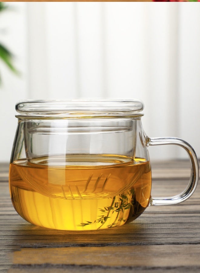 كأس الشاي الزجاجي مع رضع وليد، 12 كأس شاي زجاجي مع ستراينر، كوب شاي أوراق الشجر لواحد، أكواب شاي زجاجية بوروسيليكات خالية من الرصاص، مقاومة الحرارة، الميكروويف وغسالة الأطباق آمنة - Image 4